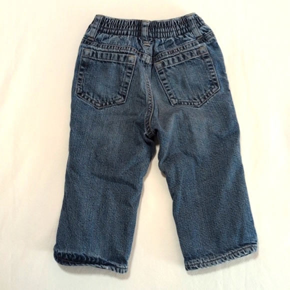 old navy fleece lined straight leg denim jeans 18-24 months baby - Picture 8 of 9